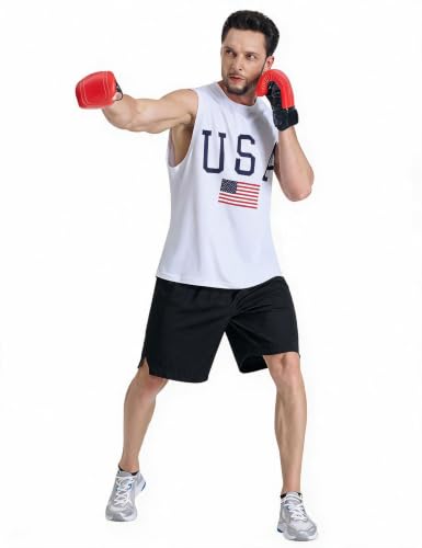 Image of EZRUN Men's Workout Sleeveless Shirts Quick Dry Muscle Swim Shirt Gym Fitness Running Beach Tank Tops