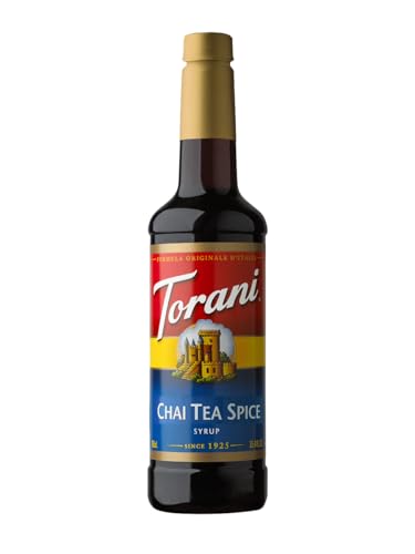 Torani - Chai Tee Gewürz (750 ml) / Chai Tea Spice Getränke- & Kaffee-Sirup ausschließlich mit Rohrzucker und natürlichen Aromen