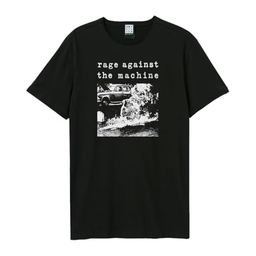 T-Shirt Rage Against The Machine Amplified Monk Fire Noir en Taille L pour Adulte
