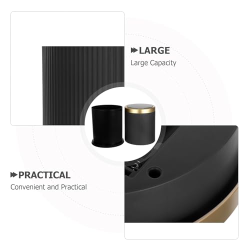 Papelera automática sin contacto Luxshiny 10l con tapa negra miniatura 3