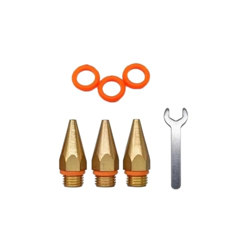 MKHQST Pistola Silicona Caliente, Juego de 18 boquillas de Cobre 8 Unidades, diámetro pequeño, Largo, Corto y Grande, Accesorios for Pistola de Pegamento termofusible para Reparaciones(Set-1)