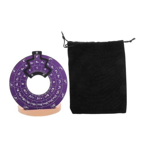 Toyvian 1set Music Theory Wheel Chord Progression Tool Circle of Fifths Guide for Guitar Bass and Piano Musicians Intuitive Chord Learning Aid Stand