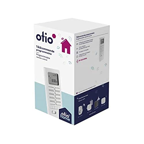 Otio - Télécommande Programmable 16 Canaux avec Thermostat - Compatible RF 433,92 MHz, Éclairage et Volets - Gestion Intuitive 16 Équipements - Blanc -...