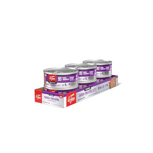 ORIJEN Chunks Chicken & Tuna Entrée for Kittens, 5.5oz, case of 6 cans