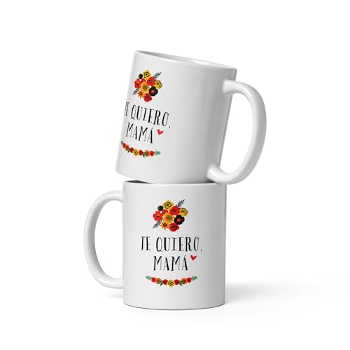 Taza de cerámica 11oz Te Quiero Mamá diseño floral miniatura 2