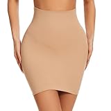 Ellareese Half Slips Shapewear Slips for Under Dresses Body Shaper Slip Skirt for Women Shapewear Dress With Built In Thong
