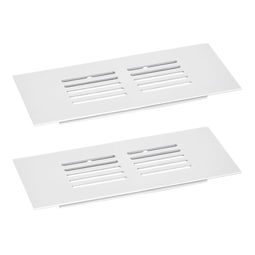 QUARKZMAN Grille de Couverture de Bouches d'Aération, 2 Pièces 100 x 50 mm - Grille de Ventilation en Alliage d'Aluminium à Mailles, Grille de Ventilation...