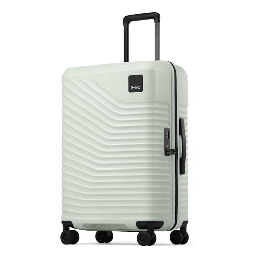 Image of Coolife Luggage, Lightweight PC Hardside Suitcase, Checked-Medium 24-Inch | Dual Spinner Wheels, TSA-Approved Lock, Upgraded PC Hardshell, Durable Travel Suitcase, Medium Checked Luggage