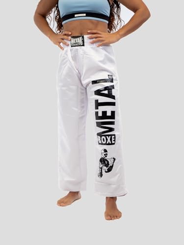 Pantalon Metal Blanc Taille 160cm Metal Boxe pour les entraînements