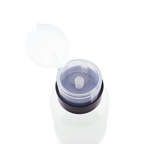 Kads Nail Polish Remover Pump Bottle Lockable Plastic Cap Nail Pump Bottle Alcohol Press Pumping Dispenser Bottle #TOP5