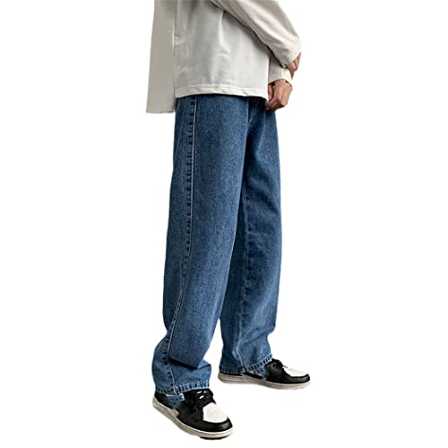 Jean large pour homme WEGUKRI bleu en coton décontracté