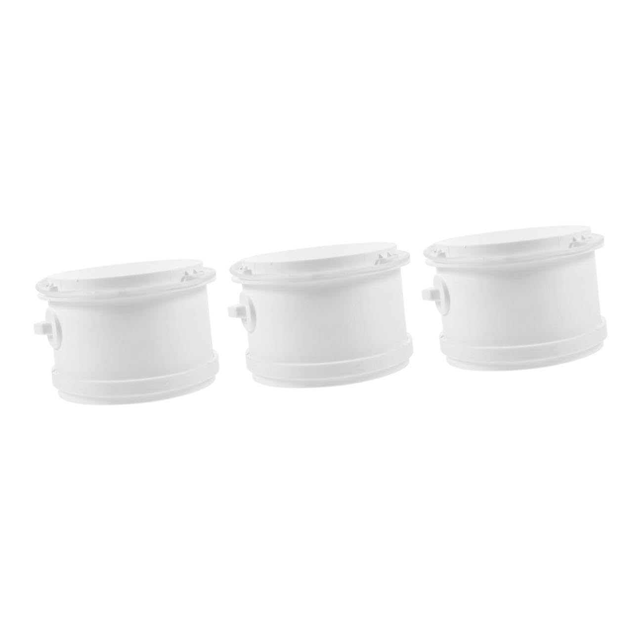 SHINEOFI 3 Pezzi Di Accessori Per Tubi Freschi Adattatore Raccordo Di Ventilazione Flangia Di Collegamento Abs Bianco