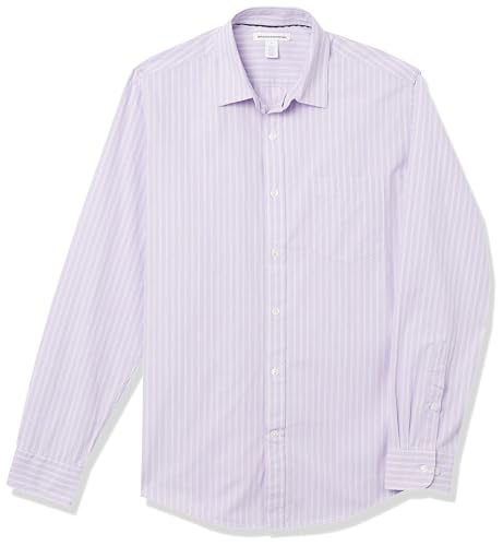 Image of Amazon Essentials Men's Regular-Fit Long-Sleeve Casual Poplin Shirt, Button Front, Business Casual, Collared