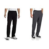 Russell Athletic Men's Dri-Power Open Bottom Sweatpants with Pockets,Black/Black Heather,3XL