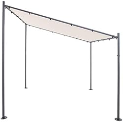 <b>Jardines pequeños con piscina</b> 13 SORARA® Milano Pared Gazebo | Arena | Negro Frame | 285 x 300 cm (DXW) | Estilo Moderno del pabellón al Aire Libre y Refugio Pergola Pabellón.