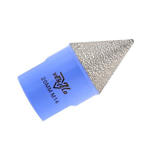 Punta per Smusso Diamantata 20mm Fresa Diamantata con Filettatura M14 per Smussare Allargare Rifilare i Fori di Piastrelle in Ceramica Porcellana Marmo Granito VENJELD