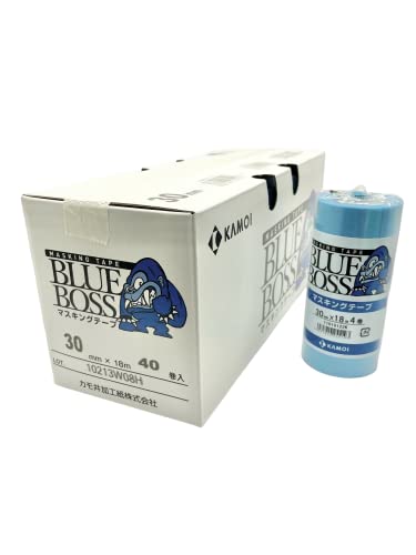 【箱売り】 カモ井 車両塗装用マスキングテープ BLUEBOSS 30mm×18m 40巻