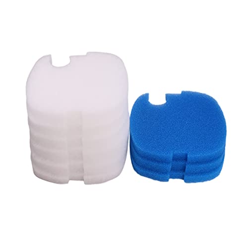 INGVIEE Compatible Filter Foam Pads Set Fit for All Pond Solutions 1400EF and 1400EF+ (6x White Floss, 3x Blue Coarse)