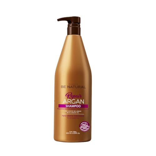 PLACENTA LIFE BE NATURAL REPAIR ARGAN – Nourishing Shampoo with Argan Oil for Damaged & Frizzy Hair, Softness & Shine (1 L / 33.81 fl oz) image 4
