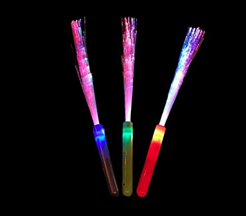 BF Souvenirs 3 Stück LED Leuchtstab Glasfaser Blinkstab Partystab Leuchtwedel 36cm / in 3 Farben / Hochzeit / Konzert / Party / Geburtstag / Firmenfeier Cover