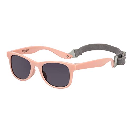 COCOSAND Kids Boys Girls Toddler Sunglasses with strap TPE Flexible Frame UV400 Protection Age 2-6, Pink