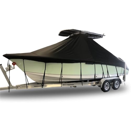 Custom Fitted 7.6oz 100% Polyester Boat Cover Compatible for a 2023-2024 Grady White Fisherman 216 Cc in Solution Dyed Canvas. Made on Demand