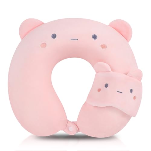 WoRuyKot 2 pcs Cuscino Collo Gatto,cuscino del collo animale del fumetto,Cuscino Da Viaggio Dei...