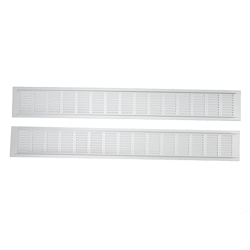 Grille aération aluminium rectangulaire 80 x 600mm armoire