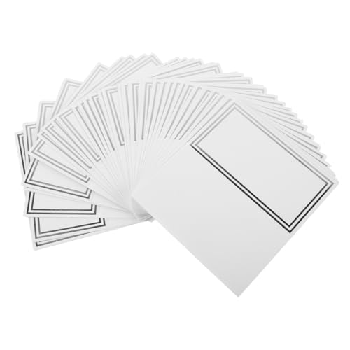 HOODANCOS Lot de 100 Marque-Places en Papier Résistant Format Tente Finition Argentée pour Mariage Fêtes et Banquets Cartes de Table Élégantes pour Nom d'Invités
