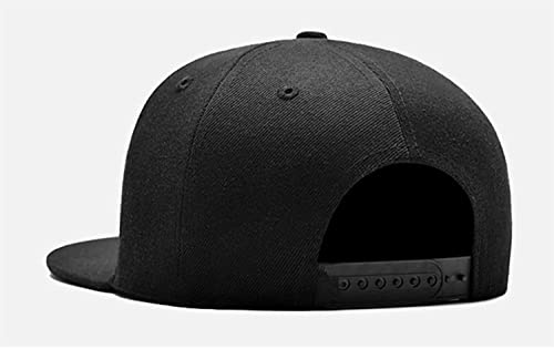 Image of Hip Hop Cotton Caps For Men Women's Stylish Baseball Cap Sports Hat Solid Black Plain Adjustable Cap For Dancing