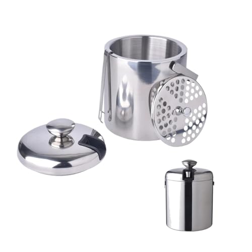 Seau à glace grande capacité 1,6 litre double paroi inox