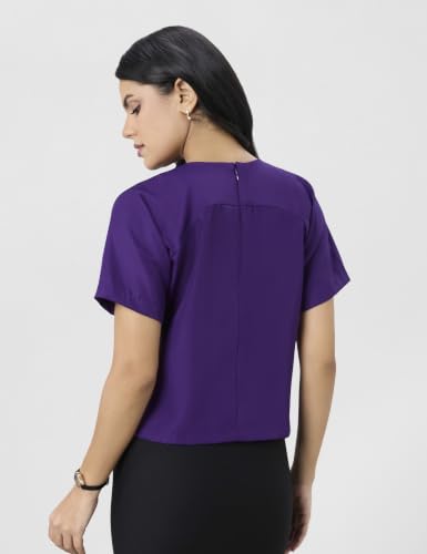 Image of Symbol Premium Women's Polyester Crop Top (Relaxed Fit | Stylish | Desk-to-Dinner) (Available in Plus Sizes)