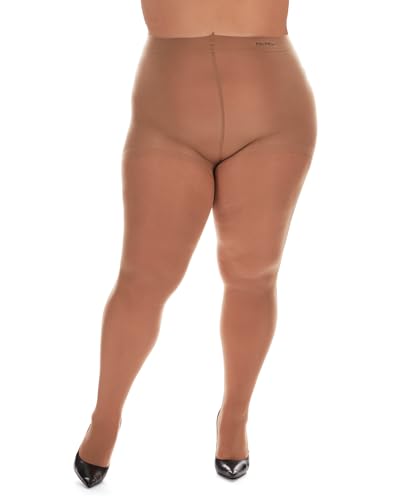 Image of MeMoi Plus Size Curvy Control Top Tights, Comfortable and Lightweight Tummy Control Tights - Sizes 1X-7X