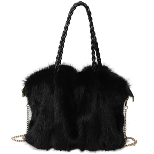 Sac en fourrure d'hiver grand format pour un look cocooning élégant au quotidien