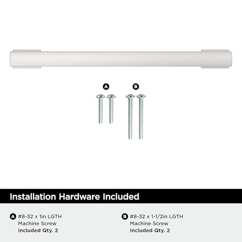 Image of Amerock 25 Pack 6-5 /16 inch Triomphe Polished Chrome Drawer Pull | 6-5 /16 inch (160mm) Center-to-Center Mounting Distance and 7-5 /16 inches Overall Length, Durable Zinc Cabinet Hardware