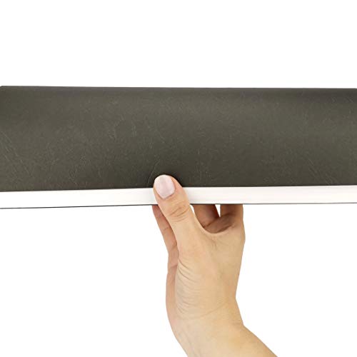 D.RECT Rückwände Deckblätter mit Lederstruktur Rückenkarton 250 gr/m², Rückendeckel für Bindungen A4 Verpackung 100 Stück Schwarz