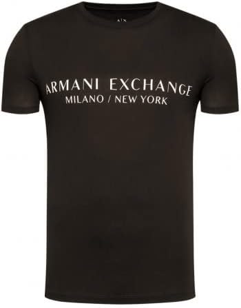Armani Exchange A｜X Armani Exchange Mens Short Sleeve Milan New York Logo Crew Neck T-Shirt - Image 5
