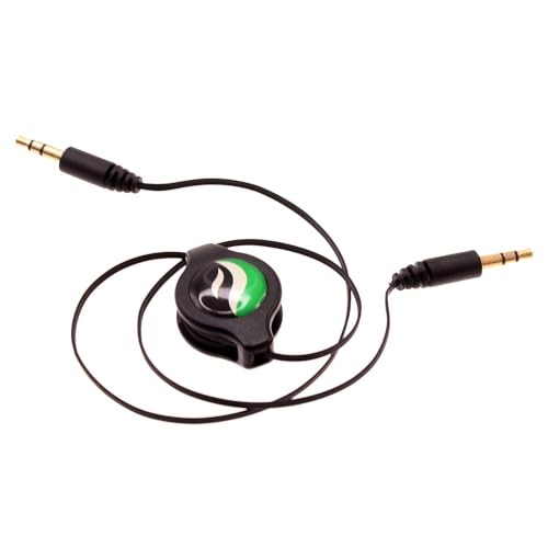 Cable Auxiliar Retráctil 3.5mm Jack Negro miniatura 1