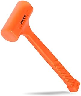 Neiko 02847A 2 LB Dead Blow Hammer, Neon Orange I Unibody Molded |