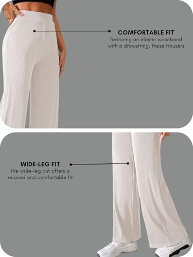 Image of GRECIILOOKS Women's Parachute Cargo Pants - High Waist Flared Korean Trousers| Trendy Casual Wear for Daily & Travel Use (Available in Plus Size)
