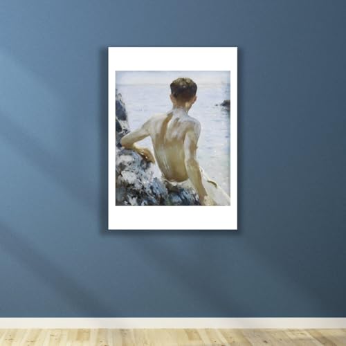 Henry Scott Tuke Beach Study impression d'art de qualité galerie d'exposition - 5