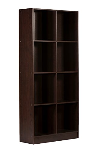 Image of DeckUp Meritus-L 4-Shelf Engineered Wood Book Shelf and Display Unit (Dark Wenge, Matte Finish)