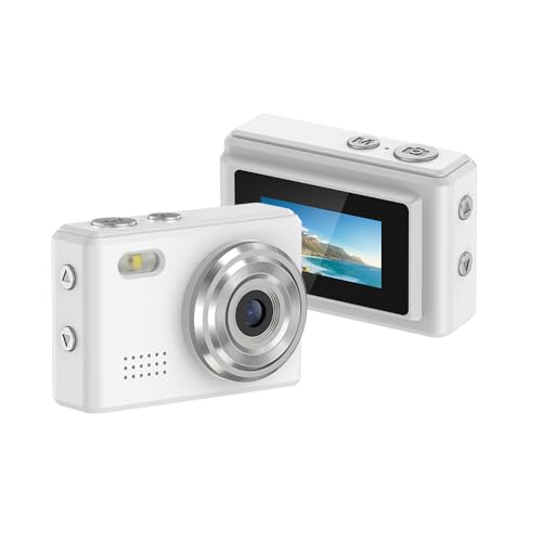 Little Finger Camera Size for All Ages Portable and Fun It can be Connected to Both Computer and Mobile Phone and it Comes with a TF Card (White)