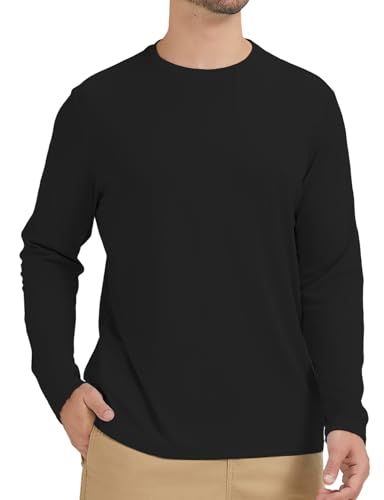 Men's Rash Guard Shirts Swim Shirts UPF 50+ UV Sun Protection Long Sleeve Shirts Lightweight Quick Dry Black 3XL