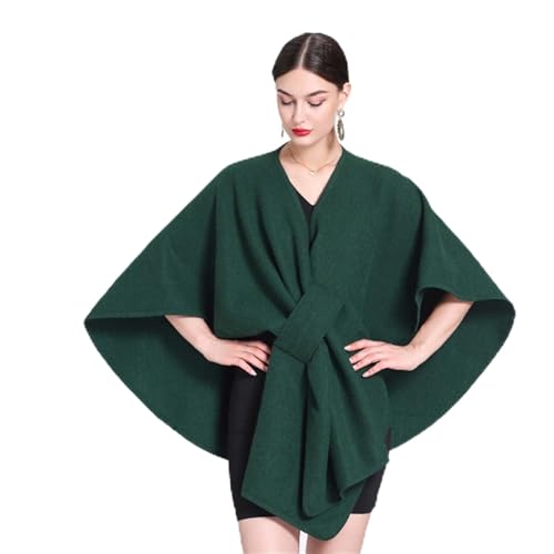 Poncho de punto para mujer Alpenfaser ligero con viscosa y algodón natural