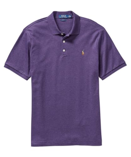 Image of POLO RALPH LAUREN Men's New Classic Fit Polo Shirt (US, Alpha, XX-Large, Regular, Regular, deep Purple Heather)