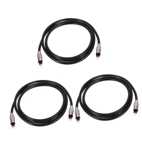 UKCOCO 3pcs Audio Optical Cable Fiber Male to Male Cord Optical Audio to 3 5mm Optical Cable for Digital Audio Cable Tv Optical Audio Cable Optical to 3 Fiber Square Mouth Cd