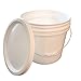 Heavy Duty Detailing Bucket (3.5 Gal) and Bucket Lid (for Car Wash, Boat, Truck, RV, Fishing & More) (White)