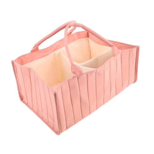 Yardwe bolsa de organizador de gran cesta de almacenamiento bolsa para colgar cochecito bolsas de para bebé bolsa de cochecito portátil algodón rosa