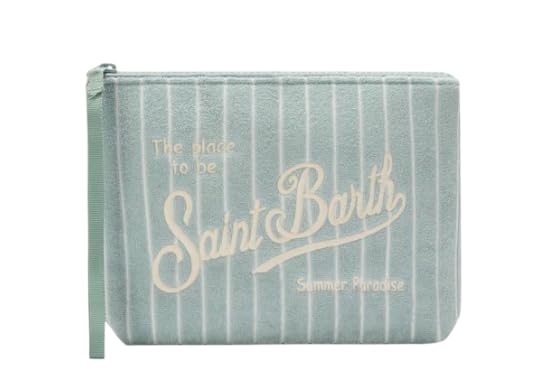 Saint Barth MC2 POCHETTE ALINE EFFETTO SPUGNA CON FANTASIA A RIGHE IN RILIEVO